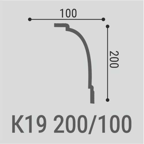 Фото Карниз под покраску из полистирола Bello Deco K19 (200х100х2000 мм)