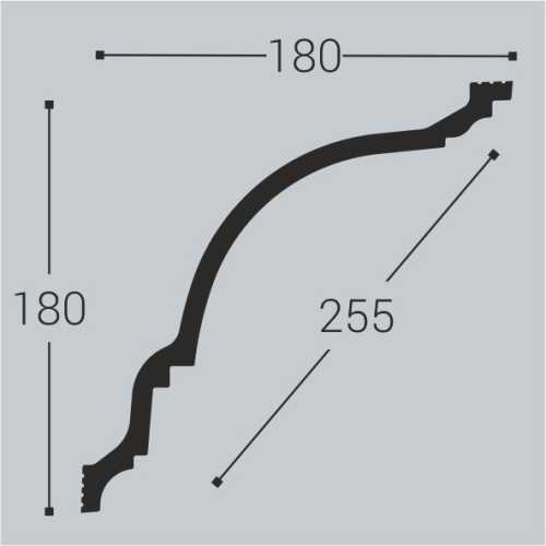 Фото Карниз под покраску из полистирола Bello Deco K23 (180х180х2000 мм)
