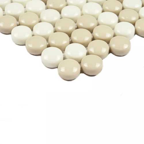 Фото Мозаика стеклянная Bonaparte Pixel cream 12х6 (325х318х6 мм)