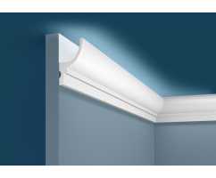 Карниз под покраску Cosca КХ071 для подсветки (60х35х2000 мм) 