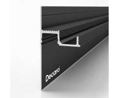 Теневой плинтус скрытого монтажа Decaro D001 Черный анод (30*12.5*2000) Теневой плинтус скрытого монтажа Decaro D001 Черный анод (30*12.5*2000)