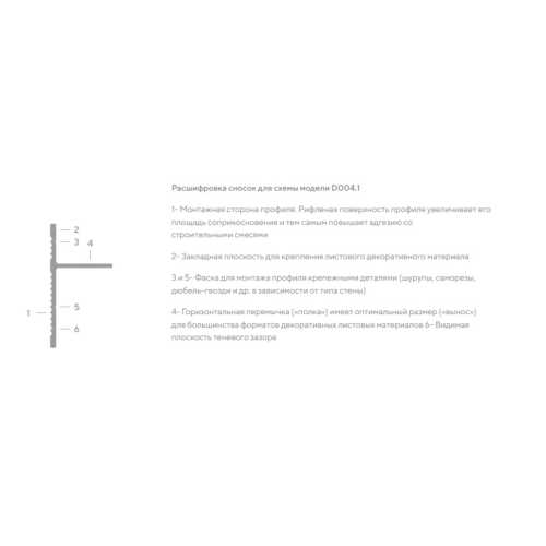 Фото Теневой профиль Decaro D004.1 Черный анод (10-20*14*2000)