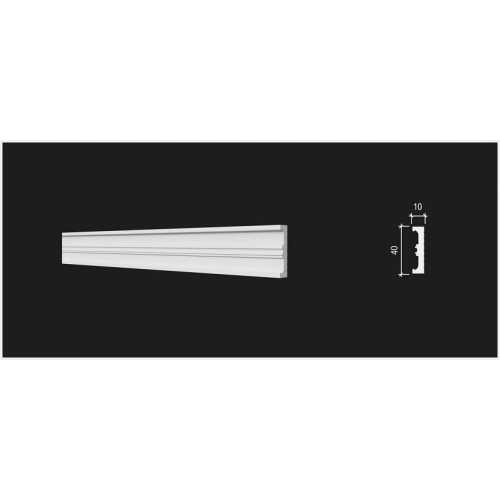 Фото Молдинг под покраску Decor Dizayn DD629 из полистирола (40х10х2000 мм)