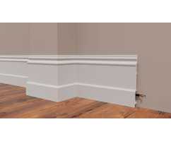 Плинтус напольный Decor Dizayn DD725 под покраску, белый (210*21*2000)
