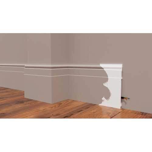 Фото Плинтус напольный Decor Dizayn DD726 под покраску, белый (202*16*2000)
