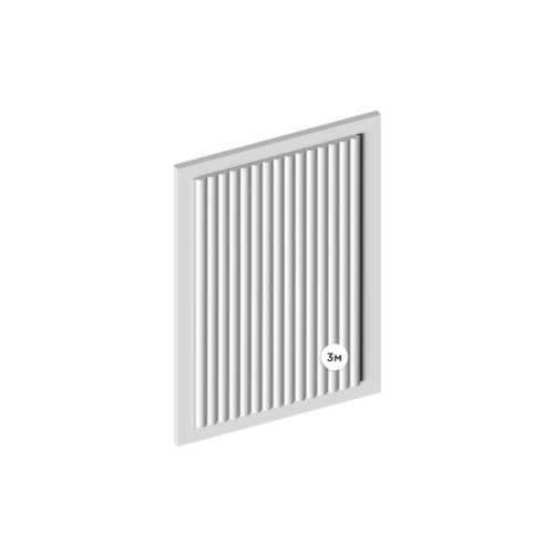 Фото Декоративная панель HIWOOD LV135 LONG NP под покраску (120 × 12 × 3000 мм)