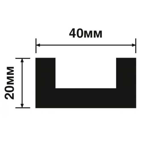 Фото Декоративная рейка Hiwood LB40 G372 (40х20х2700 мм)