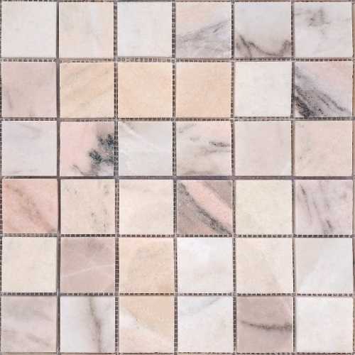 Фото Мозаика из натурального камня Caramelle Rosa Salmone POL 48х48 (305х305х7 мм)