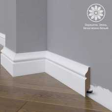 Белый плинтус напольный МДФ Madest Decor 12-072-18 крашеный (72х18х2400 мм) Белый плинтус напольный МДФ Madest Decor 12-072-18 крашеный (72х18х2400 мм)