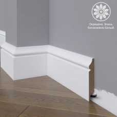 Белый плинтус напольный МДФ Madest Decor 12-100-16 крашеный (100х16х2400 мм) Белый плинтус напольный МДФ Madest Decor 12-100-16 крашеный (100х16х2400 мм)