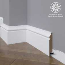 Белый плинтус напольный МДФ Madest Decor 12-100-18 крашеный (100х18х2400 мм) Белый плинтус напольный МДФ Madest Decor 12-100-18 крашеный (100х18х2400 мм)