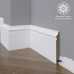 Маленькое фото Белый плинтус напольный МДФ Madest Decor 12-120-18 крашеный (120х18х2400 мм)