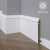 Белый плинтус напольный МДФ Madest Decor 12-136-18 крашеный (136х18х2400 мм)