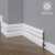 Белый плинтус напольный МДФ Madest Decor 14-083-12 крашеный (83х12х2400 мм)