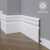 Белый плинтус напольный МДФ Madest Decor 14-136-12 крашеный (136х12х2400 мм)