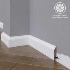 Белый плинтус напольный МДФ Madest Decor 16-054-16 крашеный (54х16х2400 мм)