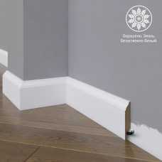 Белый плинтус напольный МДФ Madest Decor 16-064-16 крашеный (64х16х2400 мм)