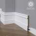 Маленькое фото Белый плинтус напольный МДФ Madest Decor 17-120-22 крашеный (120х22х2400 мм)