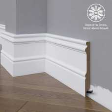 Белый плинтус напольный МДФ Madest Decor 17-136-22 крашеный (136-22-2400 мм) Белый плинтус напольный МДФ Madest Decor 17-136-22 крашеный (136-22-2400 мм)