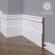 Белый плинтус напольный МДФ Madest Decor 17-150-22 крашеный (150х22х2400 мм) Белый плинтус напольный МДФ Madest Decor 17-150-22 крашеный (150х22х2400 мм)