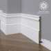 Маленькое фото Белый плинтус напольный МДФ Madest Decor 17-150-22 крашеный (150х22х2400 мм)