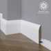 Маленькое фото Белый плинтус напольный МДФ Madest Decor 18-100-16 крашеный (100х16х2400 мм)