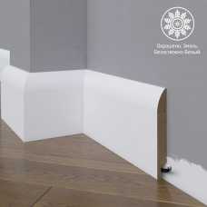 Белый плинтус напольный МДФ Madest Decor 18-120-18 крашеный (120х18х2400 мм)