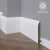 Белый плинтус напольный МДФ Madest Decor 18-120-18 крашеный (120х18х2400 мм)