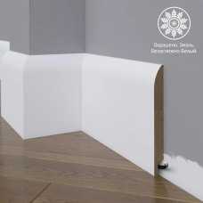 Белый плинтус напольный МДФ Madest Decor 18-150-16 крашеный (150х16х2400 мм)