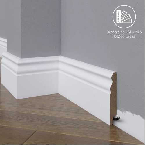 Фото Плинтус напольный МДФ Madest Decor 22-100-18 крашеный по RAL/NCS (100х18х2400 мм)
