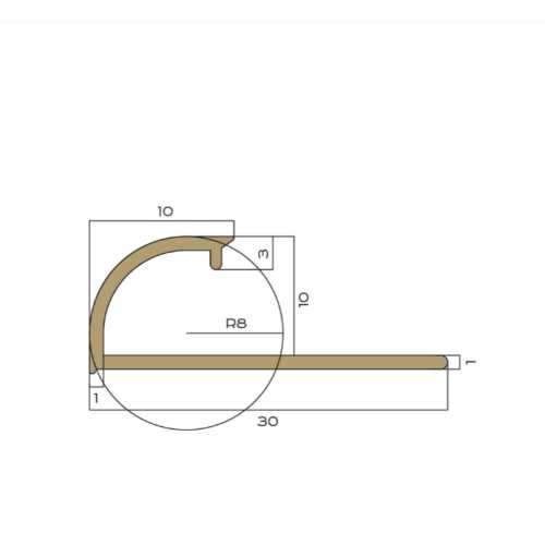 Фото Профиль для плитки внешний латунь 10 мм Neexy PVL17-01 Полированная, 2.7 метра