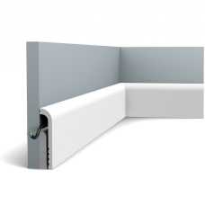 Плинтус напольный под покраску Orac decor с кабель-каналом SX185 (120*25*2000) Плинтус напольный под покраску Orac decor с кабель-каналом SX185 (120*25*2000)