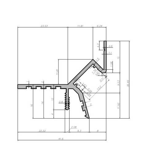 Фото Теневой потолочный профиль Pro Design Gipps 594 Белый