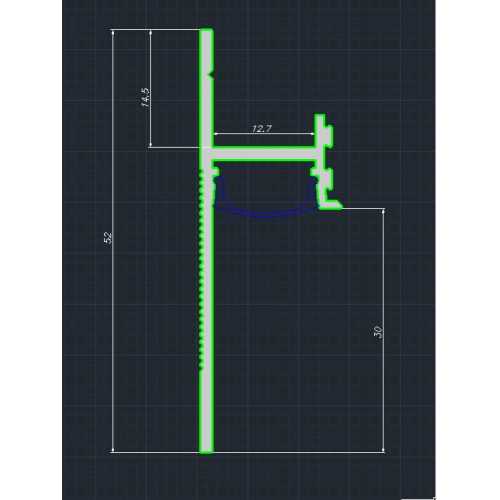 Фото Теневой плинтус скрытого монтажа Pro Design 7209 Белый (30*12.7*2700)