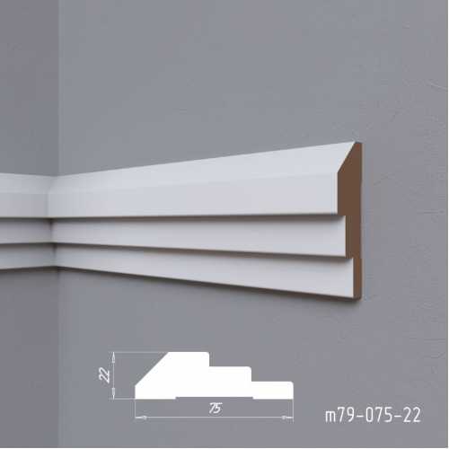 Фото Молдинг MDF под покраску Madest Decor M79-075-22