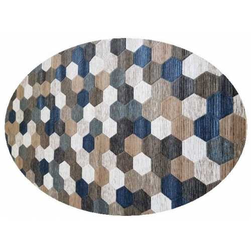 Фото Ковер Merinos Matrix D579 BEIGE-BLUE 1,60*2,30 овал