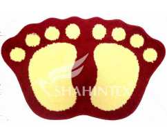 Коврик Shahintex Microfiber лапки 40*60 красный