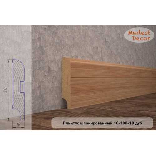 Фото Плинтус напольный шпонированный Madest decor Дуб натуральный 10-100-18