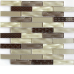 Маленькое фото Мозаика стеклянная Bonaparte Optima Brown 23х98 (300х300х6 мм)