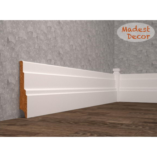 Фото Плинтус напольный под покраску 08-120-22 Madest Decor MDF (120х22х2400 мм)