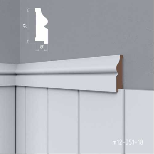 Фото Молдинг MDF крашеный RAL/ NCS Madest Decor для стеновой панели 12-051-18