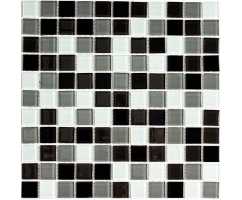 Мозаика стеклянная Bonaparte Carbon mix 25х25 (300х300х4 мм) Мозаика стеклянная Bonaparte Carbon mix 25х25 (300х300х4 мм)
