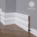 Маленькое фото Белый плинтус напольный МДФ Madest Decor 24-120-16 крашеный (120х16х2400 мм)
