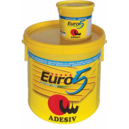 Фото Паркетный клей Adesiv Euro 5 (9.4кг+0,6кг) гипоаллергенный
