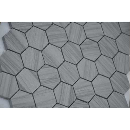 Фото Мозаика из натурального камня Caramelle Pietrine Hexagonal Marmara grey hex 40х23 (292х298х8 мм)
