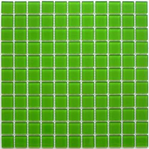 Фото Мозаика стеклянная Bonaparte Green glass 25х25 (300х300х4 мм)